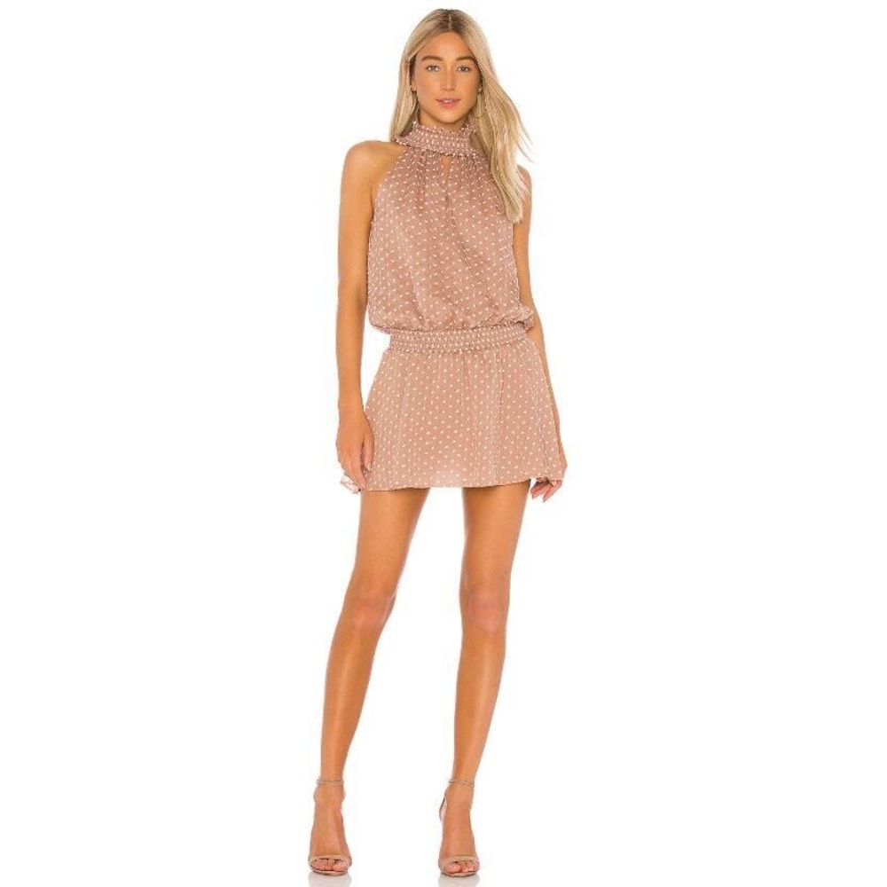 Amanda Uprichard Pink Halter Mini Sundress